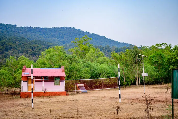 Outdoor swing activity area at Similipal nature camp
